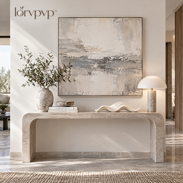lorvpvp™ Abstract Wave Sculpture with Flowing Curves, Modern Ceramic Tabletop Decor for Coffee Tables, Console Tables and Wide Shelves
