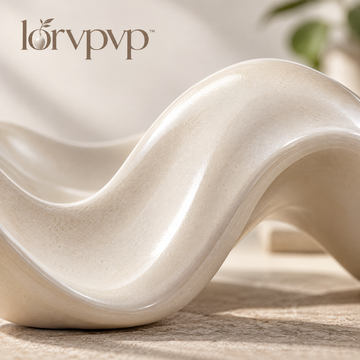 lorvpvp™ Abstract Wave Sculpture with Flowing Curves, Modern Ceramic Tabletop Decor for Coffee Tables, Console Tables and Wide Shelves