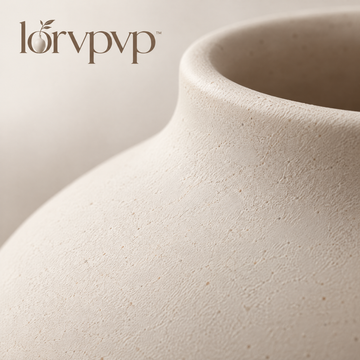 lorvpvp™ Sculptural Ceramic Vase with Organic Curved Shape, Modern Flower Vessel for Fresh Stems, Dried Botanicals, Consoles and Dining Tables