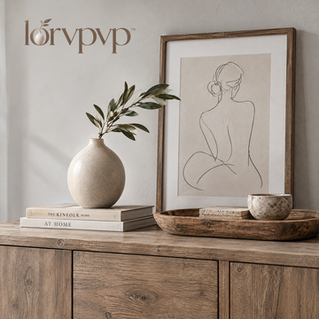 lorvpvp™ Textured Stoneware Ceramic Vase with Rounded Earth-Inspired Shape, Earth-Tone Decorative Vessel for Dried Flowers, Branches and Consoles