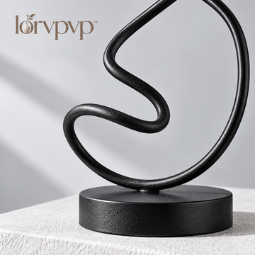 lorvpvp™ Abstract Metal Line Sculpture with Flowing Continuous-Line Design, Minimalist Desk and Shelf Decor for Contemporary Interiors